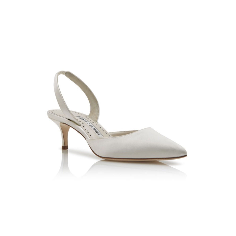 Manolo Blahnik Carolyne Bride Sling-back Heels